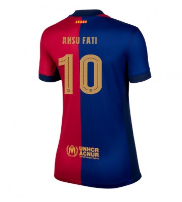 Barcelona Ansu Fati #10 Primera Equipación Mujer 2024-25 Manga Corta